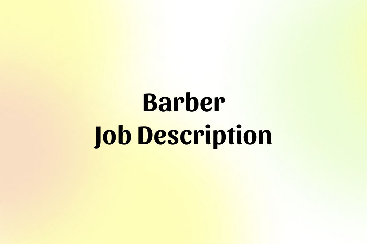 Barber Job Description Template