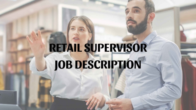 Retail Supervisor Job Description Retail Supervisor Job Description
