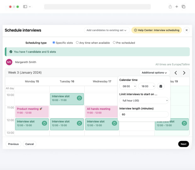 Interview scheduling software for recruiters