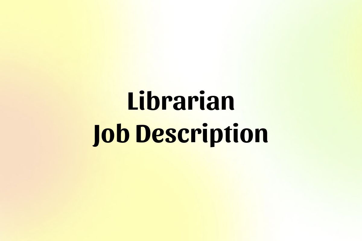 Librarian Job Description Template Librarian Job Description Template